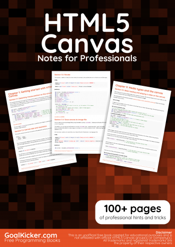 HTML 5 Cancas Notes for Professionals