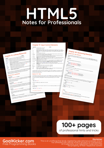 HTML 5 Notes for Professionals