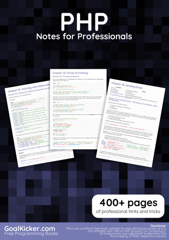 PHP  Notes for Professionals