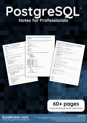 PostgreSQL  Notes for Professionals