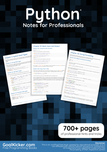 Python  Notes for Professionals