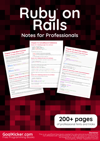 Ruby on Rails Notes for Professionals