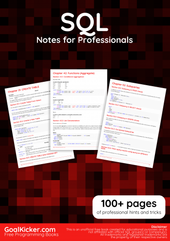 SQL Notes for Professionals