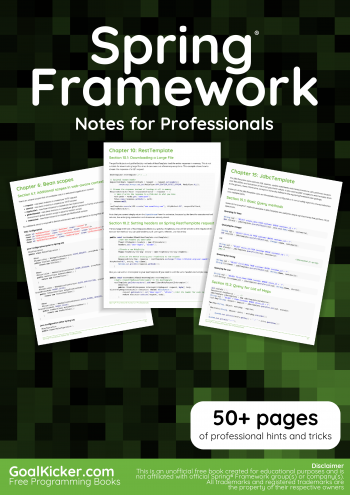 Spring Framework Notes for Professionals